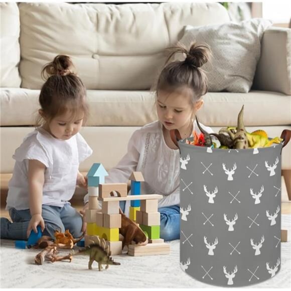 Large Storage Baskets,Waterproof Laundry Baskets,Collapsible Canvas Basket - Picture 2 of 6